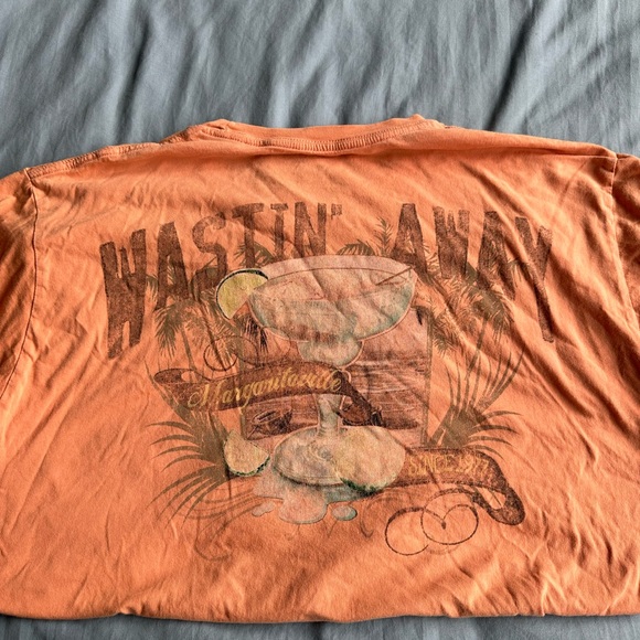 Margaritaville Men's Vibrant Orange Tee - Picture 4 of 4